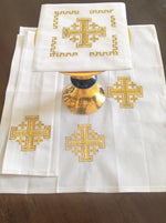 Mass Linen Set Gold Embroidery - SO137