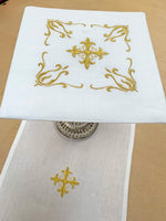 Mass Linen Set with Gold Embroidery - SO078