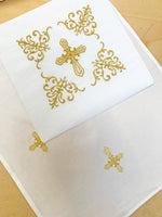 Mass Linen Set with Gold Embroidery - SO1212