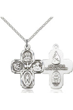 4-Way Medal - FN0041-Jewelry-Bliss Mfg-Sterling Silver-Michigan Church Supply