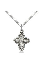 4-Way Medal - FN3143-Jewelry-Bliss Mfg-Sterling Silver-Michigan Church Supply