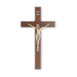 Walnut Wood 10" Crucifix - TA411M10W23
