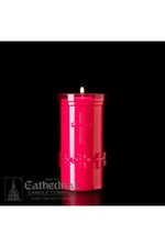 5-Day Ruby Raised Cross Candle - UM795-47