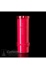 6-Day Ruby Raised Cross Candle - UM793-47