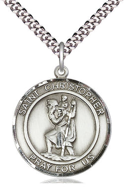 St Christopher Round Medal - FN7022R