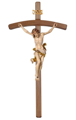 Dark Leonardo Crucifix with White Colored Cloth Bent Cross- MX704000DW
