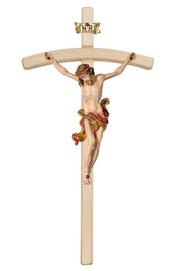 Light Leonardo Crucifix with Red Colored Cloth - MX704000HR