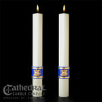 Complementing Side Altar Candles - The Holy Eucharist