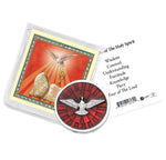 Holy Spirit Pocket Coin with a Holy Card in a Clear Pouch - TA968665