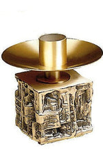 Altar Candlestick - QF63C51A-Church Life-Empire Bronze-Satin-Michigan Church Supply