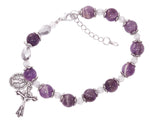 Amethyst Stone Rosary-UZBR360