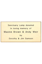 Brass Memorial Plate-RUBR-10-Church Life-Flynn MFG-Michigan Church Supply