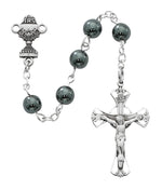 Hematite First Communion Rosary - UZC13RB