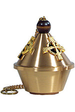 Censer - QF25CEN16-Church Life-Empire Bronze-Censer & Boat High Polish-Michigan Church Supply