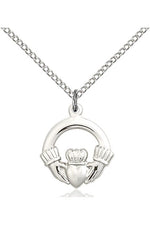 Claddagh Medal - FN4138-Jewelry-Bliss Mfg-Sterling Silver-Michigan Church Supply