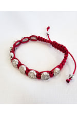 Corded St. Benedict Bracelets-Inspirational Gifts-RELIGIOUS ART INC-Red-Michigan Church Supply