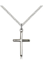 Cross Medal - FN0017Y-Jewelry-Bliss Mfg-Sterling Silver-Michigan Church Supply