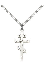 Cross Medal - FN0250-Jewelry-Bliss Mfg-Sterling Silver-Michigan Church Supply