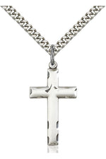 Cross Medal - FN0624YSS18S-Jewelry-Bliss Mfg-Sterling Silver-Michigan Church Supply