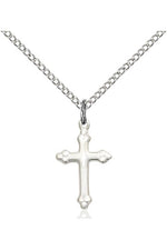 Cross Medal - FN5415-Jewelry-Bliss Mfg-Sterling Silver-Michigan Church Supply