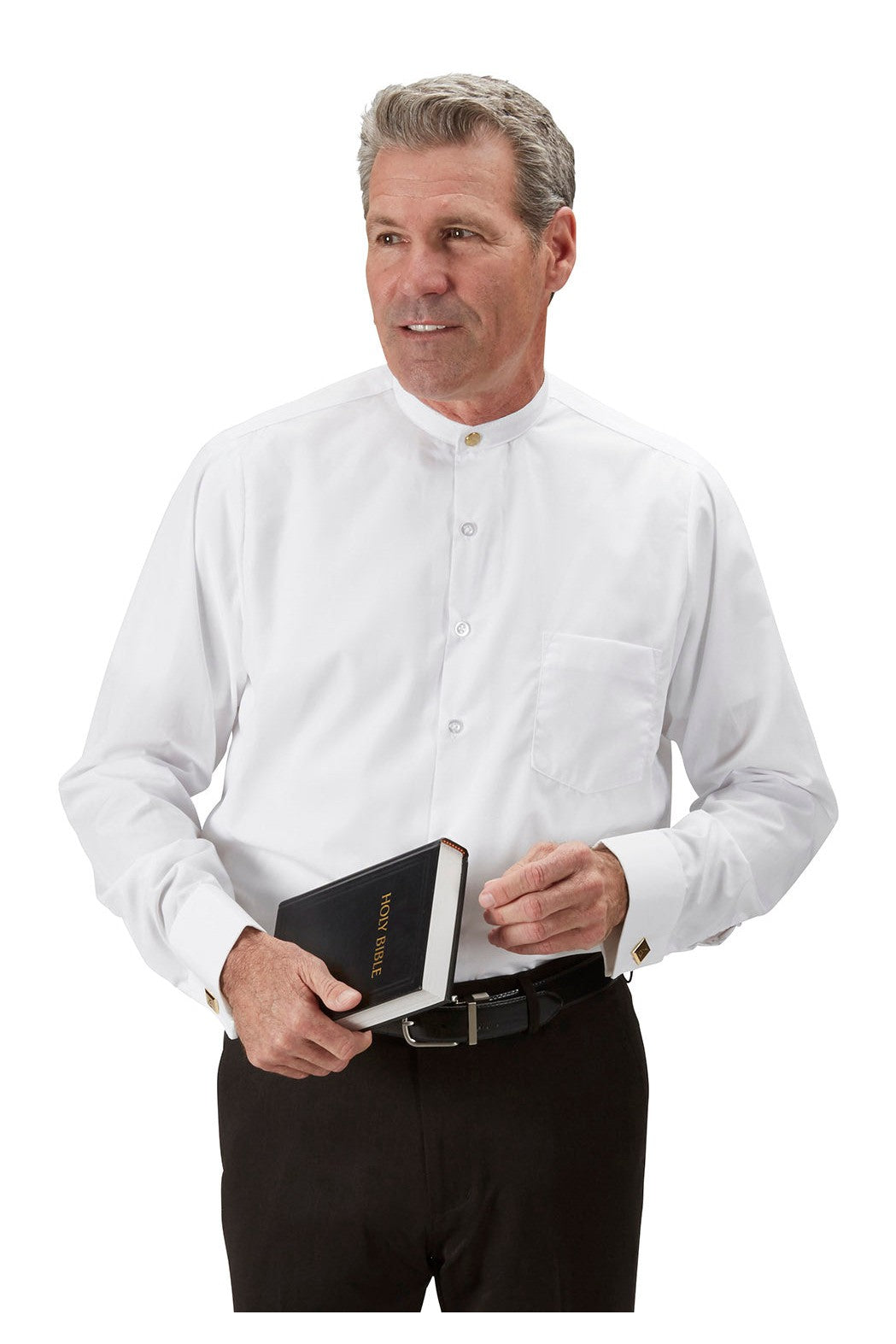 church dress shirts Desta Clergy Shirts. Long Sleeve .Black Color