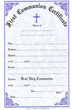 First Holy Communion Certificate-OA180-Church Life-FJ Remey-Michigan Church Supply