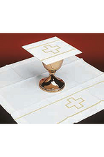 Gold Plain Cross on Mass Linen - WN5189-Church Life-Art Studio Slabbinck-Complete Set-Michigan Church Supply