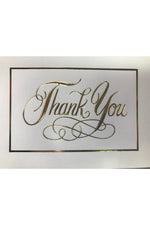 Gold Thank You Cards (50 per box) - FQCZ432-Inspirational Gifts,Church Life-Barton Cotton-Michigan Church Supply