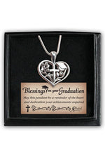 Graduation Heart Pendant - GEPL316-Inspirational Gifts-Cathedral Art Medal and CA Gifts-Michigan Church Supply