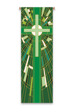 Green Cross Banner - WN7507-Church Life-Art Studio Slabbinck-Michigan Church Supply