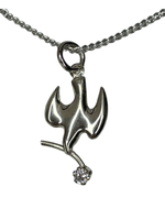Silver Dove necklace - UZL9243