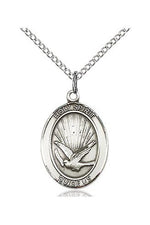 Holy Spirit Medal - FN8044-Jewelry-Bliss Mfg-Sterling Silver-Michigan Church Supply