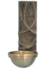 Holy Water Font - QF26HWF25-Church Life-Empire Bronze-3" Bowl-Michigan Church Supply