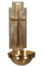 Holy Water Font - QF40HWF10-Church Life-Empire Bronze-3" Bowl-Michigan Church Supply