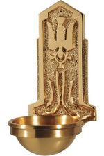 Holy Water Font - QF40HWF43-Church Life-Empire Bronze-3" Bowl-Michigan Church Supply