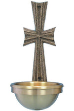 Holy Water Font - QF76HWF16-Church Life-Empire Bronze-3" Bowl-Michigan Church Supply