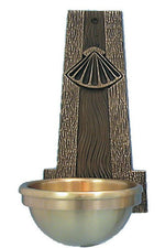 Holy Water Font - QF77HWF34-Church Life-Empire Bronze-3" Bowl-Michigan Church Supply