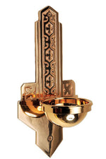 Holy Water Font - QF99HWF42-5-Church Life-Empire Bronze-Satin-Michigan Church Supply