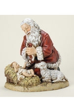 Kneeling Santa w/ Lamb Figure - LI26780-Inspirational Gifts-Roman, Inc-Michigan Church Supply