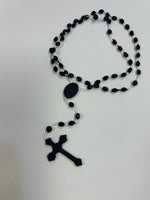 Black Economical Plastic Cord Rosary - LA2630601