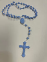 Blue Economical Plastic Cord Rosary - LA2630604