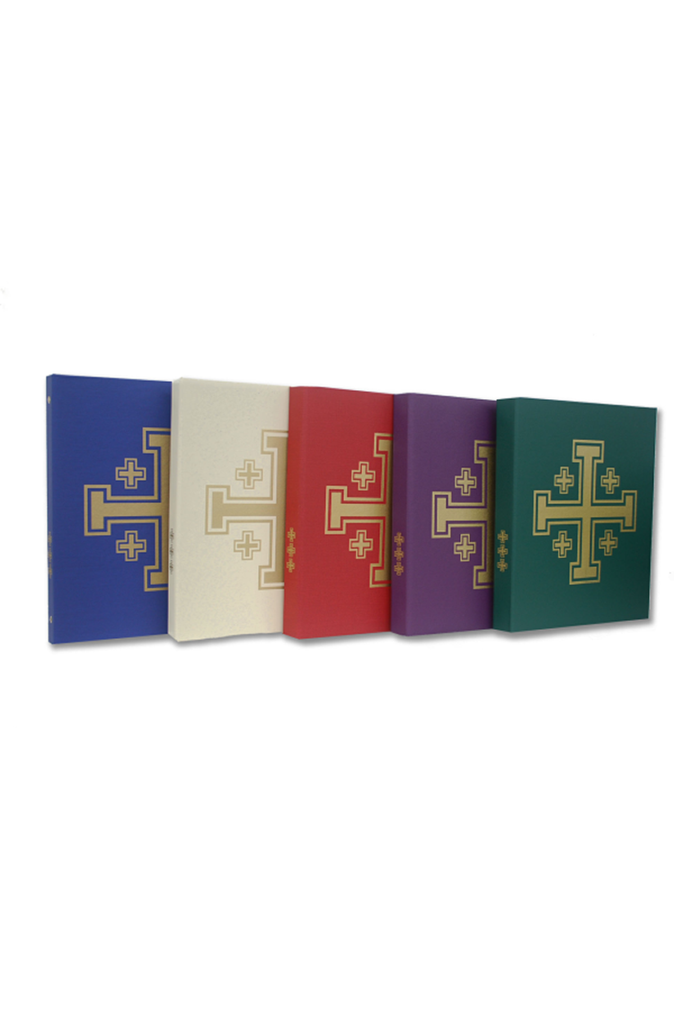 holy card binder Liturgical Binder With Gold Jerusalem Cross