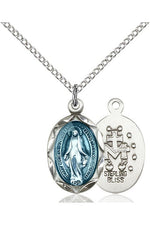 Miraculous Medal - FN0612EM-Jewelry-Bliss Mfg-Sterling Silver-Michigan Church Supply