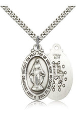 Miraculous Medal - FN4145M-Jewelry-Bliss Mfg-Silver Filled-Michigan Church Supply