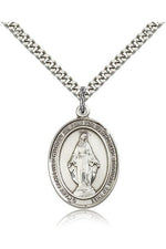 Miraculous Medal - FN7078-Jewelry-Bliss Mfg-Sterling Silver-Michigan Church Supply