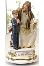 Musical Jesus With Boy Statue - LI62308-Inspirational Gifts-Roman, Inc-Michigan Church Supply