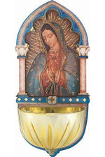 Our Lady of Guadalupe Holy Water Font-TA1928-217-Inspirational Gifts-Hirten-Michigan Church Supply