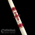 Paschal Candle - Crux Trinitas-Church Life-Cathedral Candle-1-1/2" x 34" - GG80868020-Michigan Church Supply
