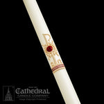 Paschal Candle - Holy Trinity-Church Life-Cathedral Candle-1-1/2" x 34" - GG80502001-Michigan Church Supply