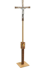 Processional Cross - QF21PC55-Church Life-Empire Bronze-Enameled Combo-Michigan Church Supply